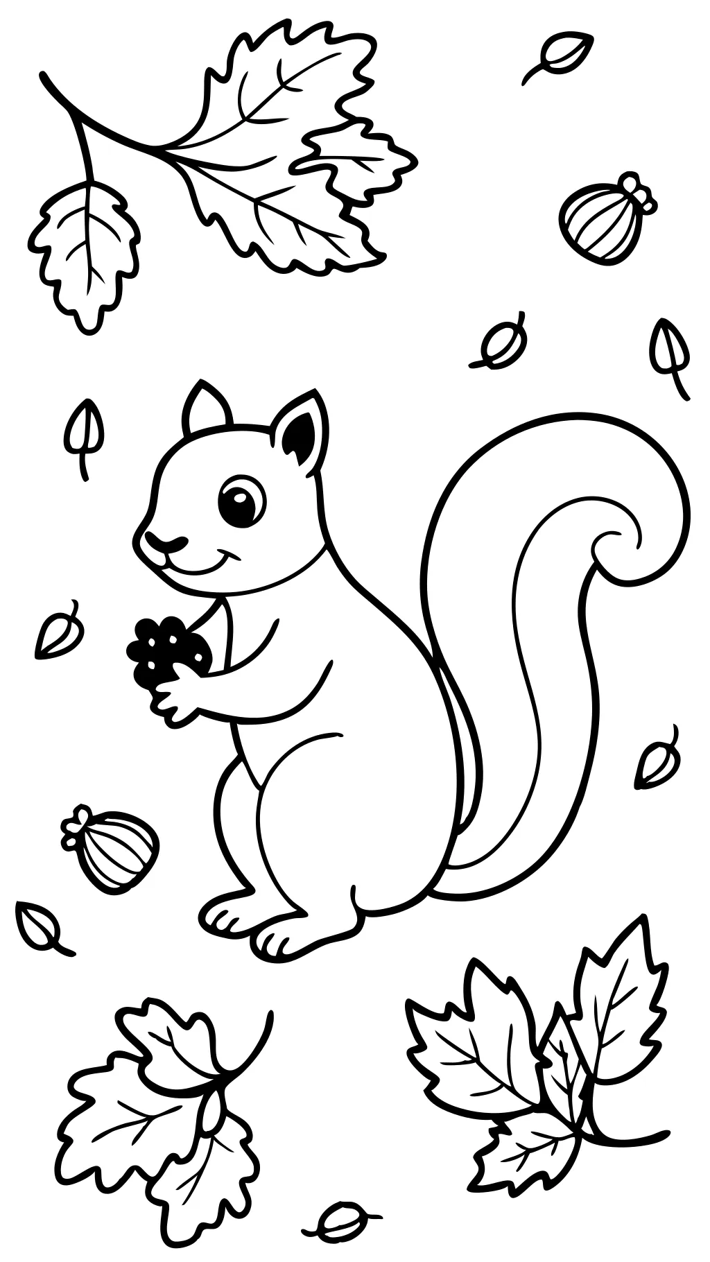 coloring pages squirrel